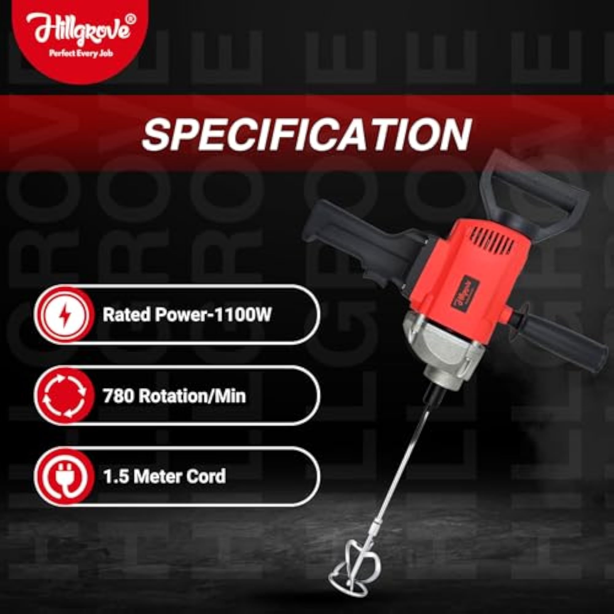 1100W Copper Paint Wall Putty Cement Mixer Machine